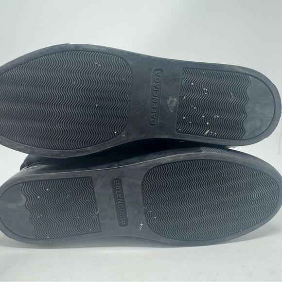BALENCIAGA | Black Tess Velvet & Neoprene High Top Sneakers Women’s Size 38 - Picture 8 of 10